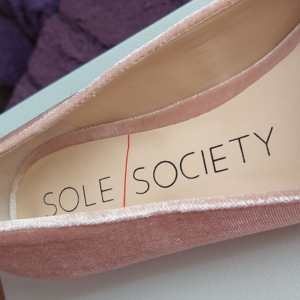 Sole Society Blush Embellished Flats - Picture 2 of 6